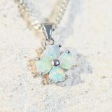 silver opal pendant