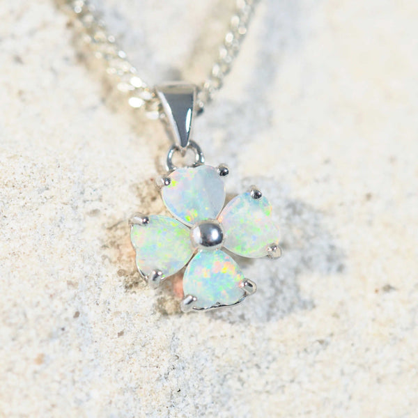 silver opal pendant