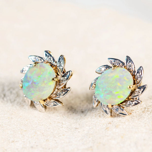 Silver Opal Stud Earrings  Brilliant Earth