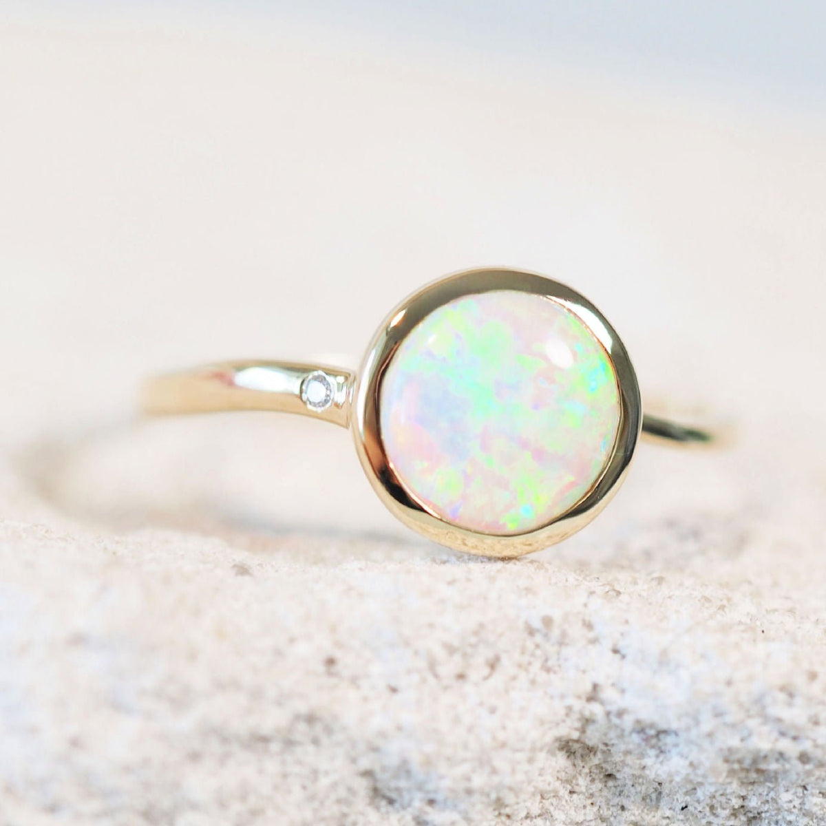 Australian Doublet Opal Ring | Natural buy Unique Sparkling Rainbow Opal | Gift for Women October Birthstone