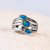 'Bailey' Silver Doublet Opal Ring