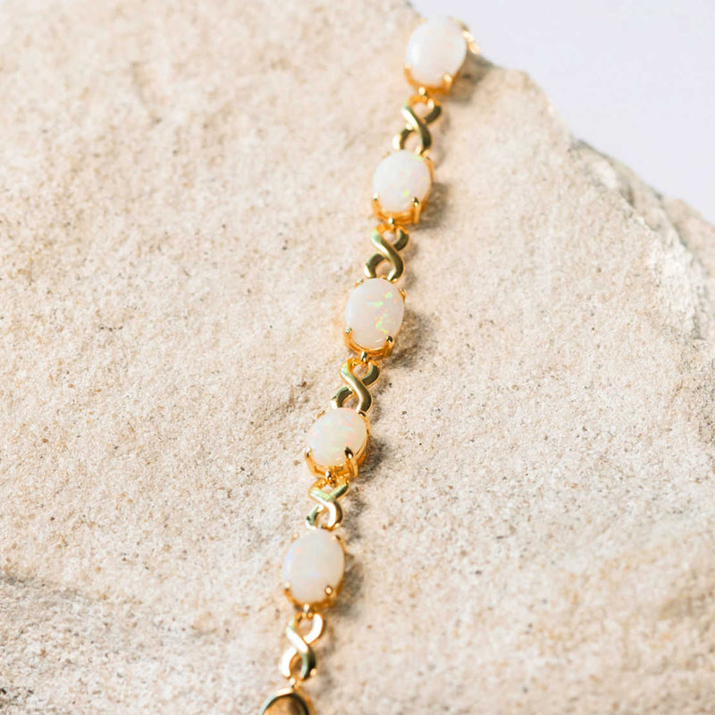 14kt Opal Gold Bracelet-Larry Vasquez | Native American Handmade Jewelry