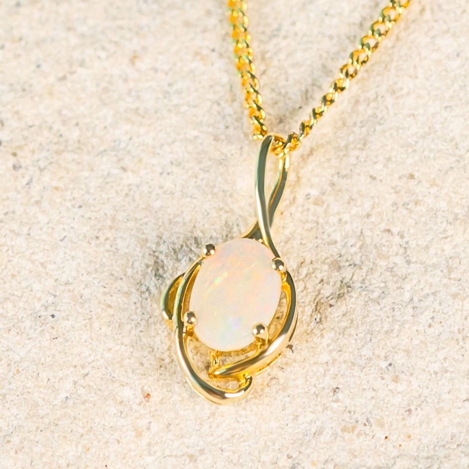 'Kassidy' 9ct Gold Crystal Opal Necklace