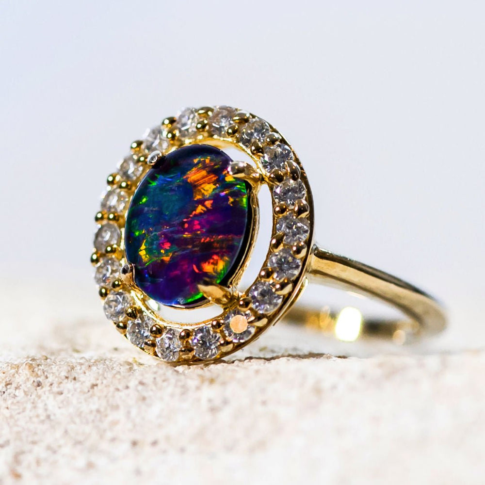 Triple opal sale ring